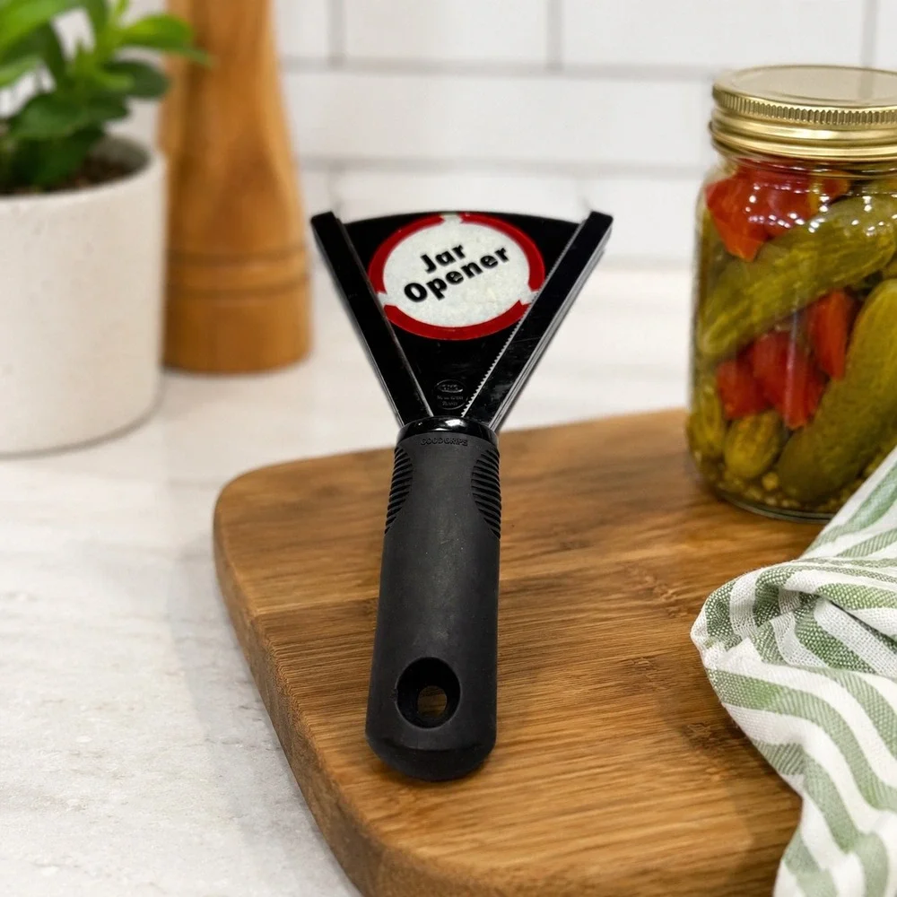 OXO Good Grips Jar Opener Manual Kitchen Tool Black Rubber Handle Works Great!!!